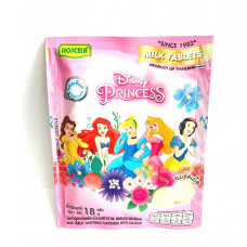 Молочные конфеты для детей с кальцием Roscela Disney Princess Розовые 18 грамм / Roscela Disney Princess Pink Milk Tablet 18 g