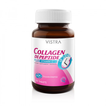 Дипептид коллагена Vistra 1000 мг. Плюс витамин C 30 таблеток / Vistra Collagen Dipeptide 1000 mg. Plus Vitamin C 30 Tablets