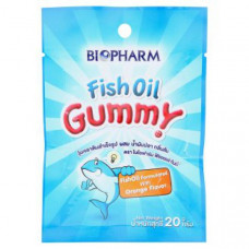 Детские витаминные конфетки с рыбьим жиром Gummy Biofarm 20 шт / Biofarm Fish Oil Gummy for Children 20 prs