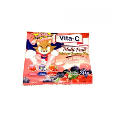 Детские витаминные конфетки Витамин С Ягодный экстракт Vita-C 20 таблеток / Vita-C Lutein Gummy Multi Fruit Flavor Bilberry extract for Children 20 gr
