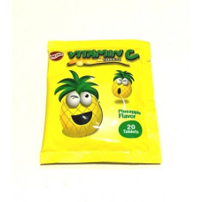 Детские витаминные конфетки Витамин С Ананас PATAR 20 таблеток / PATAR Vitamin C Pineapple Flavor Acid for Children 20 tabl