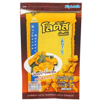 Снэк с курицей и курицей Лотос по-корейски 50г / Lotus Barbecue Chicken Korean Snack 50g