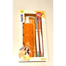 Зубная паста со вкусом апельсина + 2 зубные щетки Dr.Ray 150 мл / Dr.Ray Orange flavored toothpaste + 2 toothbrushes 150 ml