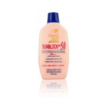 Лосьон для лица и тела с защитой от солнца SPF 50 120 мл / Hawaiian Style Sunblock SPF 50 For Uv Protection and Soothing PA+++ Face And Body 120 ml