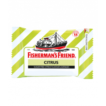 Пастилки Fishermans Friend со вкусом цитрусовых 25г / Fishermans Friend Citrus Flavour Lozenges 25g