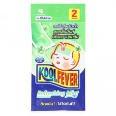 KOOLFEVER Освежающая мята Лист жаропонижающего геля для детей / KOOLFEVER Refreshing Mint Antipyretic 2 Sheet