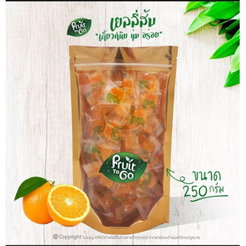 Тайские конфеты желе со вкусом апельсина 250 гр / Candy Jelly orange Fruit To Go 250 gr