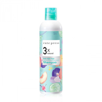 Cute Press 3X натуральный шампунь против выпадения волос 300мл / Cute Press 3X natural Anti-Hair Fall Shampoo 300ml