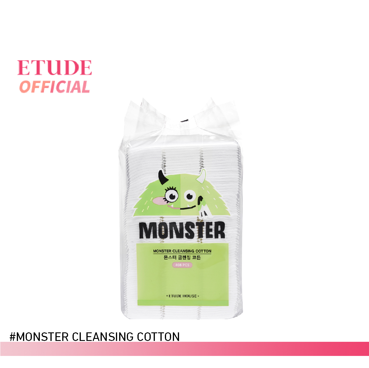 ETUDE My Beauty Tool Monster Cleansing Cotton (408 шт) ETUDE (хлопок для лица)