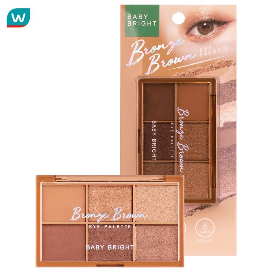 Палитра для глаз 6 оттенков Baby Bright Baby Bright Eye Palette 4.2г Бронзовый Коричневый