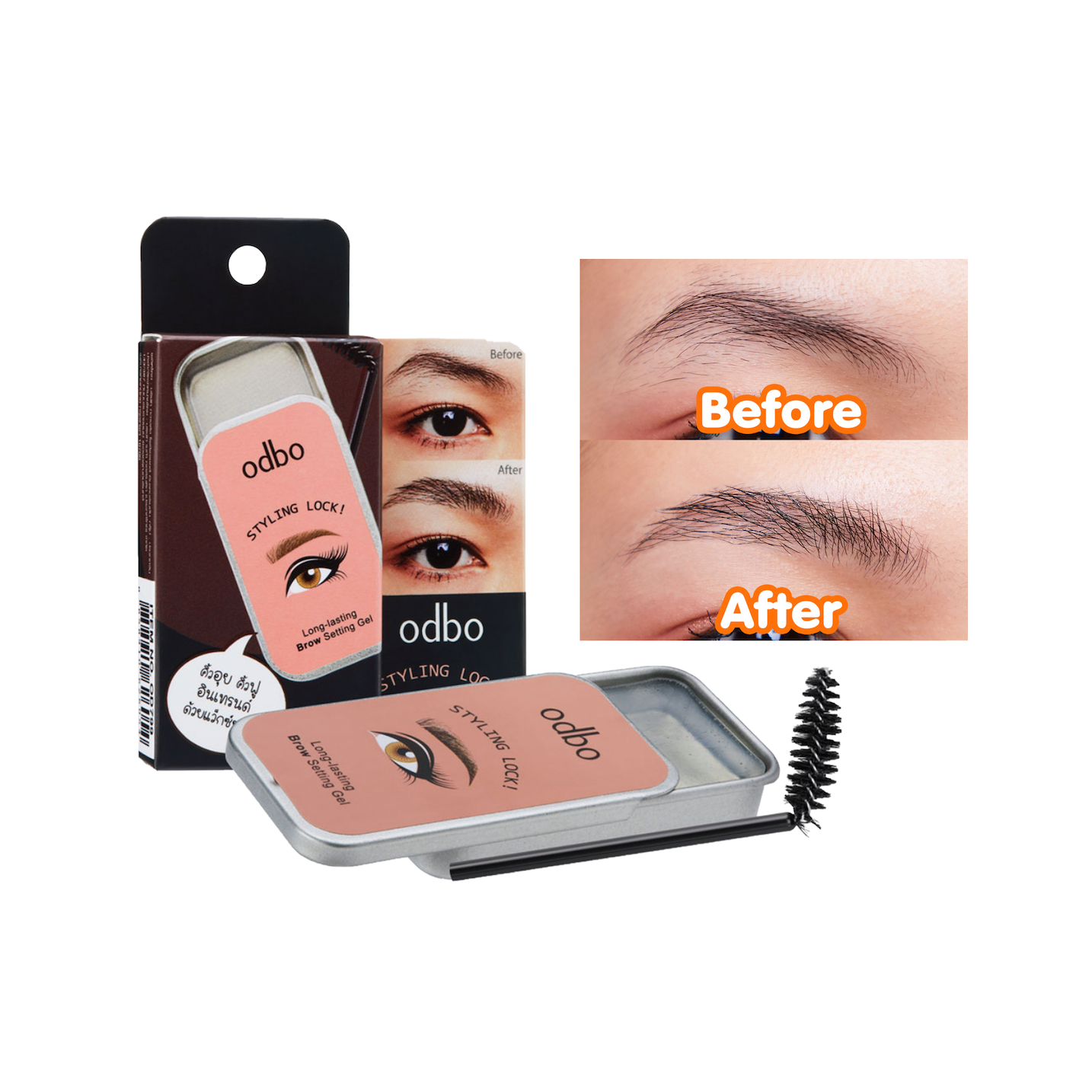 ODBO STYLING LOCK LONG-LASTING BROW SETTING GEL (OD799): гель для бровей ODBO x 1 шт. abcmall