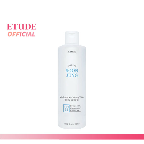 ETUDE Soon Jung Очищающая вода со слабокислотным pH (320 мл) формула для чувствительной кожи)