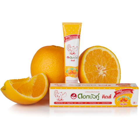 Детская зубная паста 3-6 лет, Twin Lotus Kids Herbal toothpaste - ORANGE.