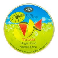 Сахарный скраб для тела Barbados серии Caribbean Cocktail с арбузом и манго от Boots 200 мл / Boots Caribbean Cocktail Barbados Sugar Scrub Watermelon&Mango 200 ml