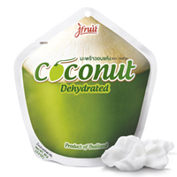 Ломтики сушеной мякоти тайского кокоса от Jfruit 65 гр / Jfruit Dehydrated Coconut 65g