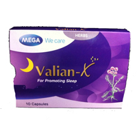 Добавка против бессонницы Valian-X от Mega 10 капсул / Mega We Care Valian-X 10 capsules