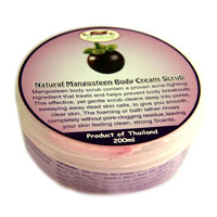 Натуральный крем-скраб для тела с мангостином 250 мл / Natural mangosteen body cream scrub 250 ml