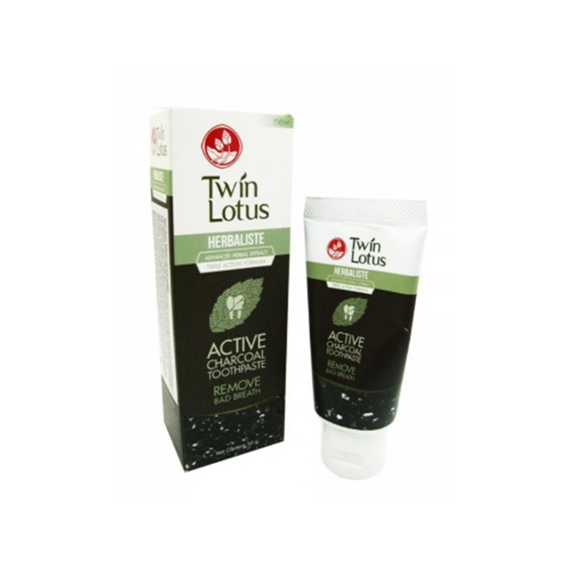 Зубная паста Twin Lotus с древесным углем из бамбука, 50 гр / Toothpaste Twin Lotus active, 50 gr