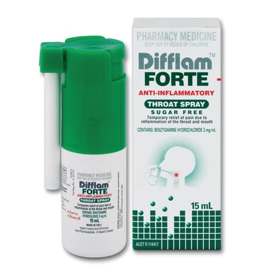 Противовоспалительный спрей для горла 15 мл / Difflam Forte Anti-Inflammatory Throat Spray15 ml