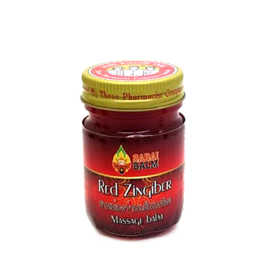 Красный тайский бальзам Red Zingiber Sabai Balm 50 мл / Red Zingiber balm Sabai Balm 50 ml