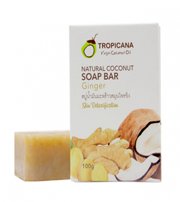 Мыло тропикана с имбирем, 100 гр / TROPICANA GINGER NATURAL COCONUT SOAP BAR 100g.