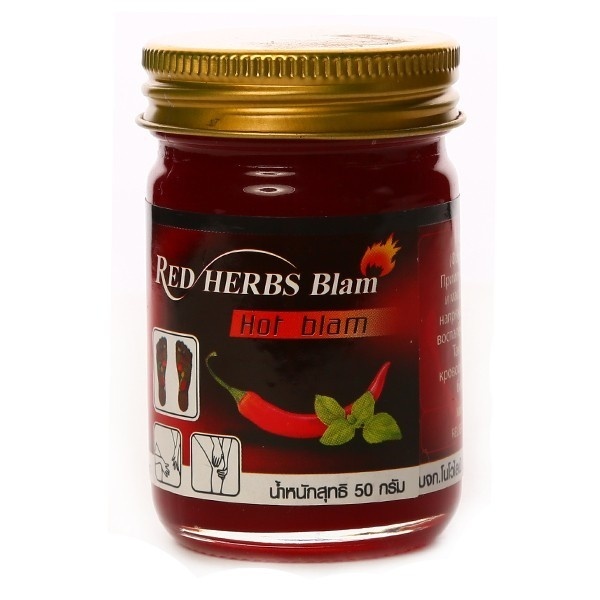 Novolife Green Herbs Тайский красный бальзам c чили 100 гр / Novolife Green Herbs Red Balm Formula Chili 100 g