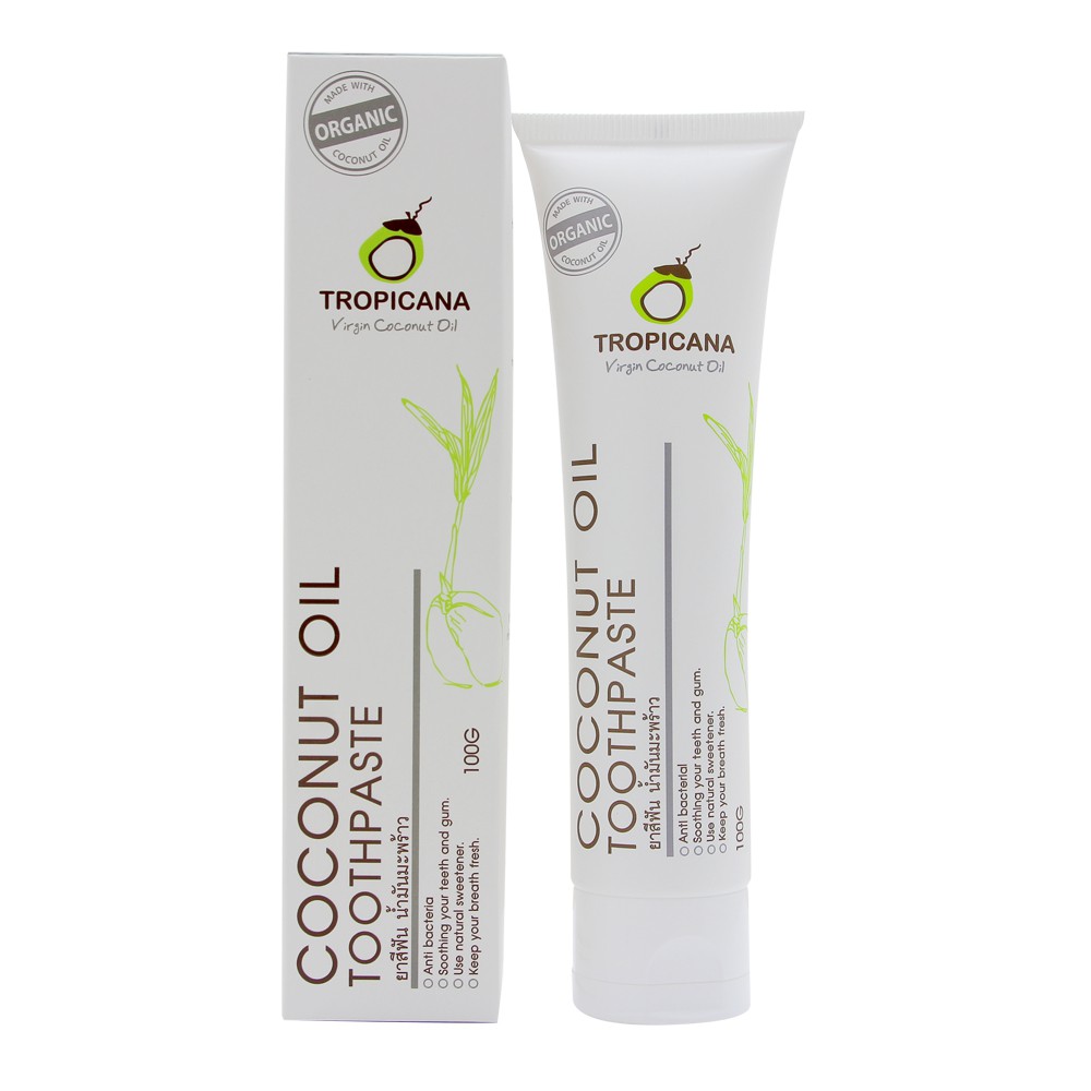 Зубная паста Tropicana 100 гр / Tropicana Coconut Oil Toothpaste 100 gr