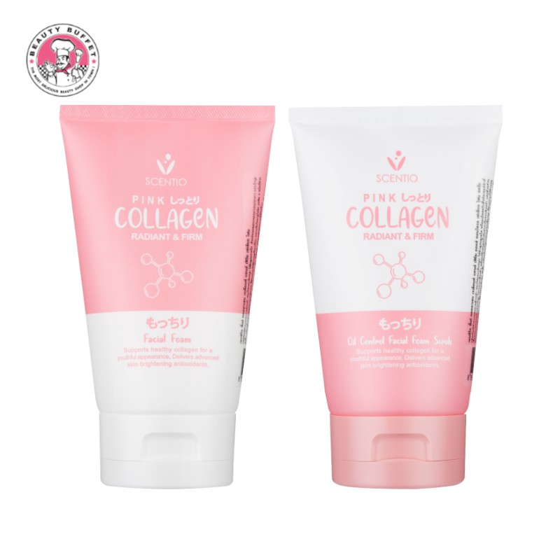 SCENTIO пенка для умывания с коллагеном 100 мл / SCENTIO PINK COLLAGEN RADIANT & FIRM FACIAL FOAM 100 ml