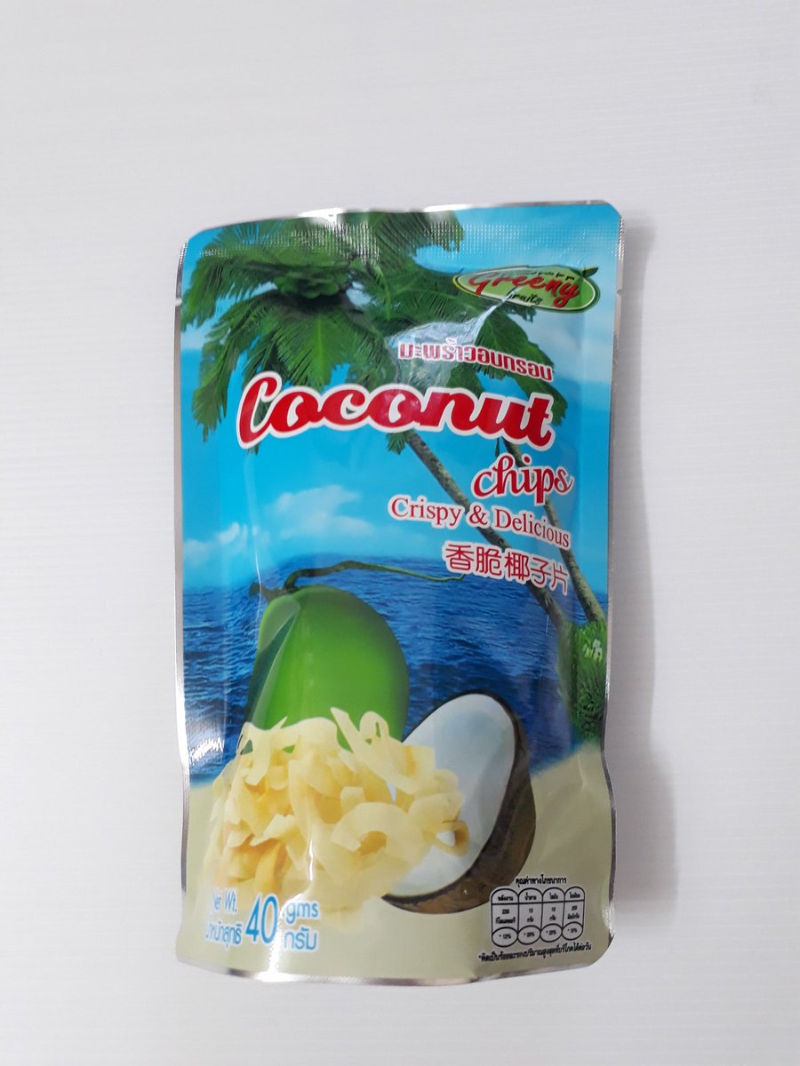 кокосовые чипсы. Упаковка 40rp / Greeny Fruits Coconut Chips 40g