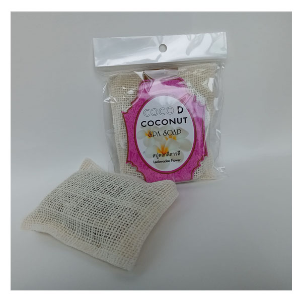 Coco D Натуральное мыло в мочалке 80 гр / Coco D Natural soap 80 g