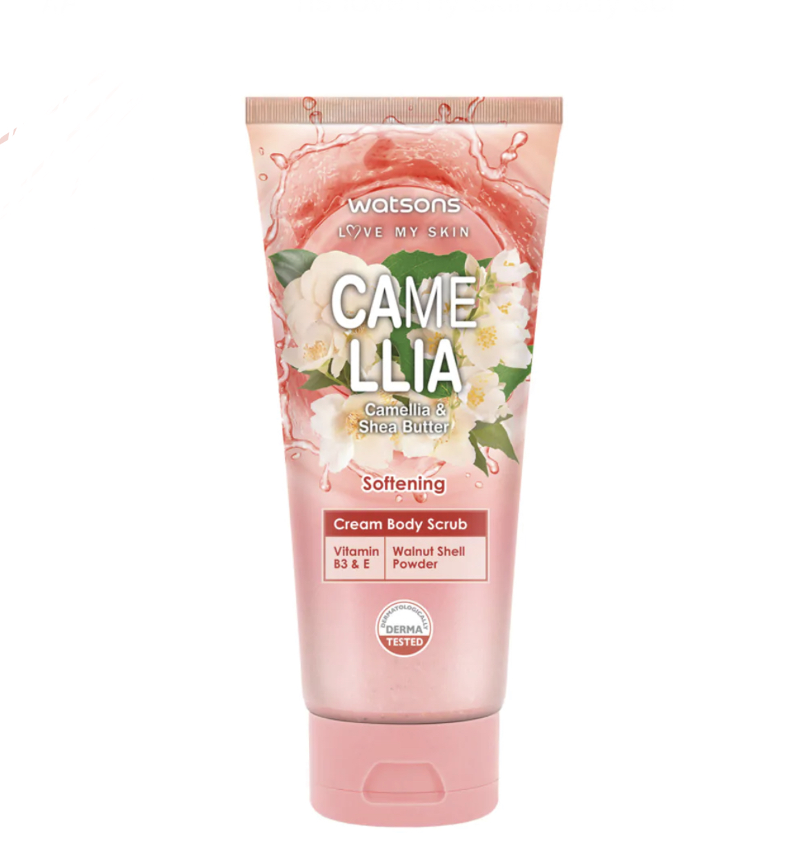 Крем скраб для тела с Камелией 200 гр / Watson Camellia & Shea Butter Body Scrub 200g