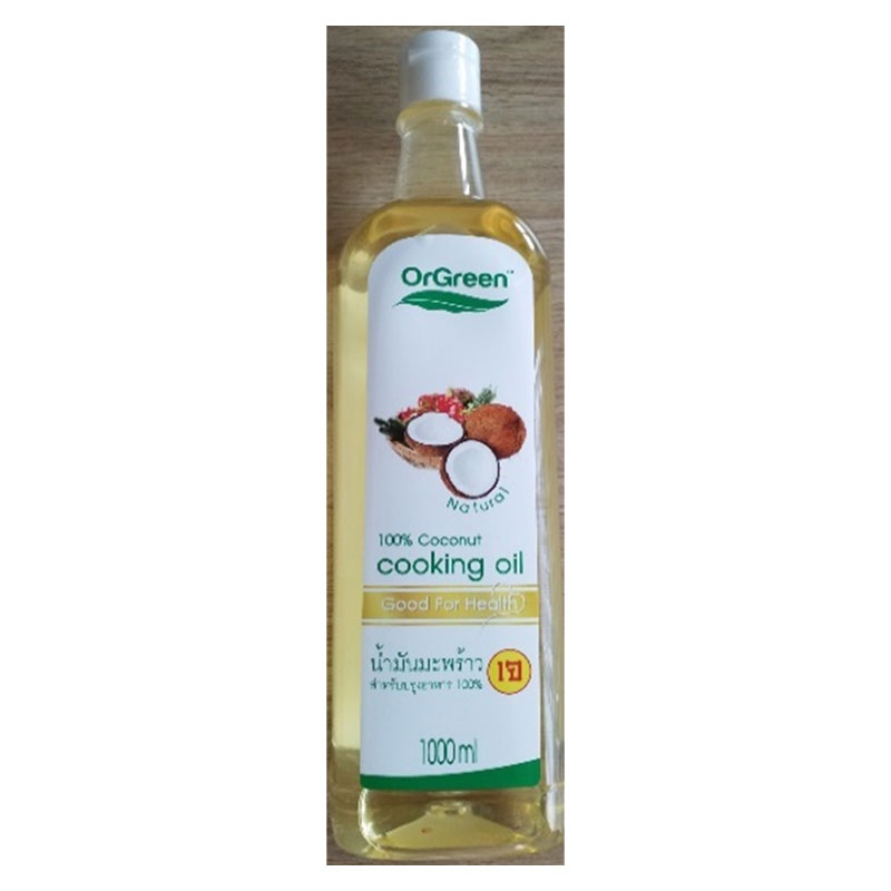 Кокосовое масло для приготовления пищи OrGreen, 1000 мл / 100% Coconut cooking oil, 1000 ml