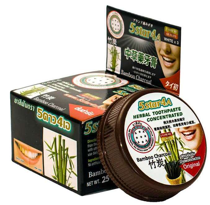 Зубная паста органическая с Бамбуковым углем 5Star4A Bamboo Charcoal Herbal Toothpaste Concetrated / Organic Toothpaste with Bamboo Charcoal 5Star4A Bamboo Charcoal Herbal Toothpaste Concetrated