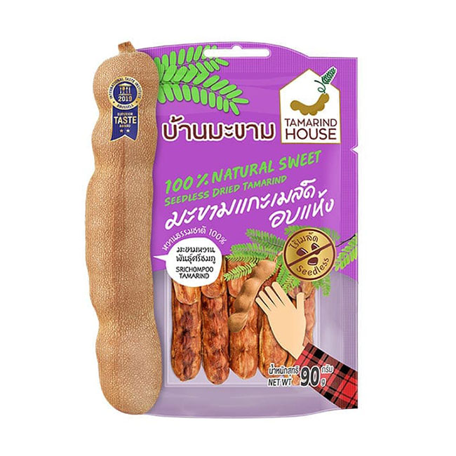 Baan Tamarind Сушеный сладкий тамаринд без косточек 35 гр. / Seedless Dried Tamarind 35g