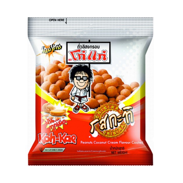 Арахис со вкусом кокосового крема, покрытый оболочкой, 35 г / Koh-Kae Peanuts Coconut Cream Flavour Coated 35g