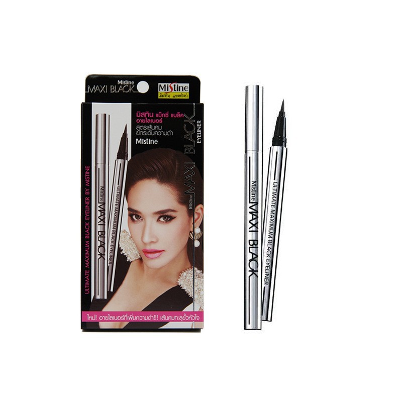 Черная подводка для глаз Mistine Maxi / Mistine Maxi Black Eyeliner