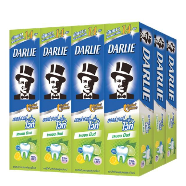 Darlie All Shiny White Лимонно-мята Белый Размер 40 г. 12 тюбиков. / Darlie All Shiny White Lemon Mint 40g x 12pcs