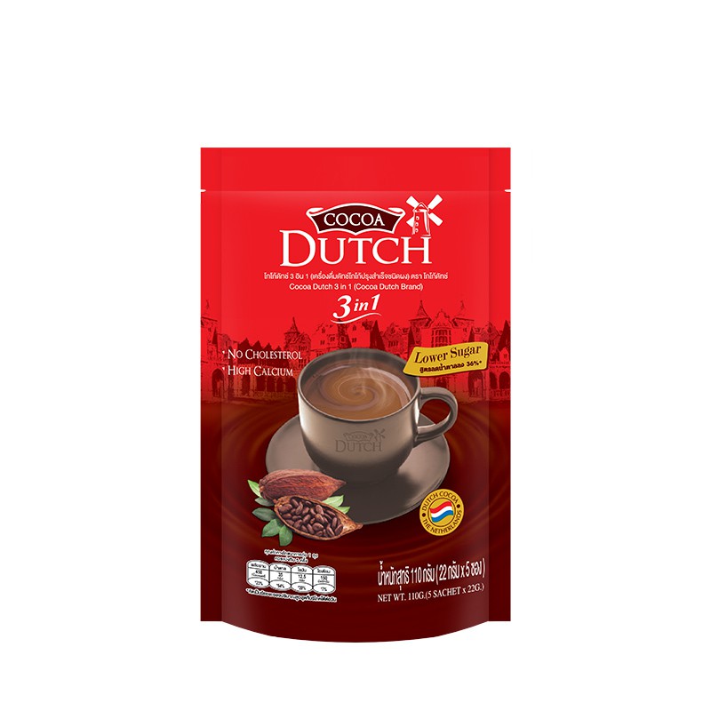 Какао голландский 3в1 22г x 5шт / Cocoa Dutch 3in1 22g x 5pcs