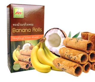 Кокосовые хрустящие рулетики с бананом 80 гр / Dahra sweets Banana rolls 80 g