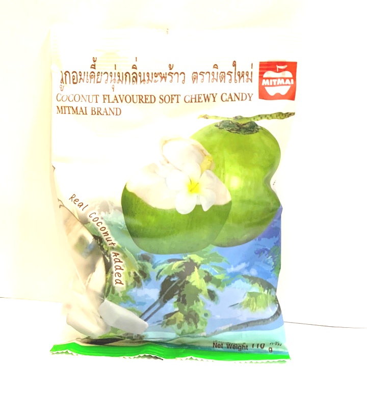 Жевательные конфеты соком кокоса MitMai 110 гр / MitMai Coconut soft chewy candy 110 gr