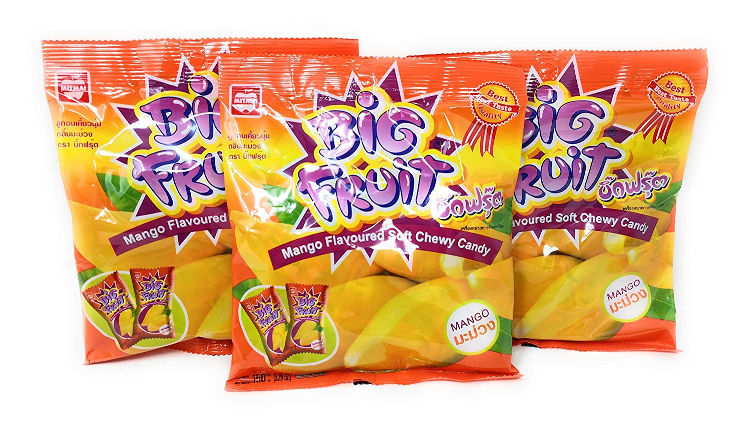 Конфеты Тайское Манго 150г / Mitmai Big Fruit Thai Mango Candy 150g