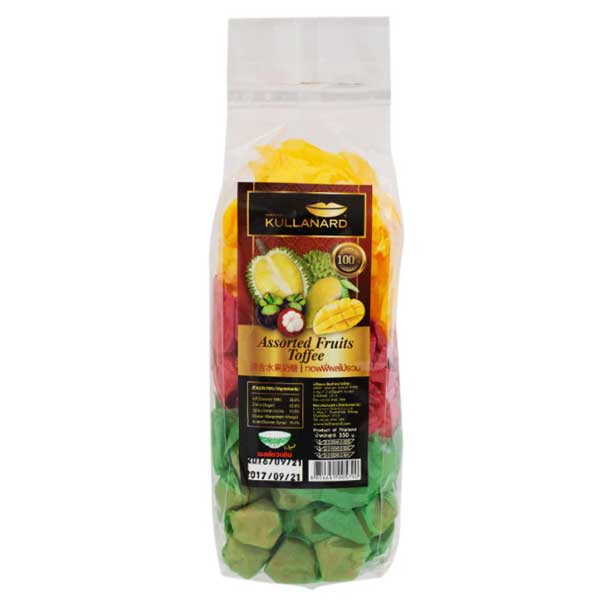 Kullanard мягкие кокосовые конфеты со вкусом фруктов 350 гр. / Kullanard Assorted Fruits Toffee 350 gr.