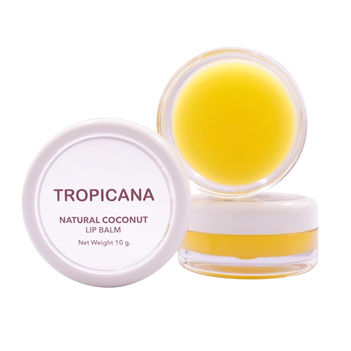 НАТУРАЛЬНЫЙ КОКОСОВЫЙ БАЛЬЗАМ ДЛЯ ГУБ TROPICANA (BANANA HAPPY) 10G / TROPICANA NATURAL COCONUT LIP BALM (BANANA HAPPY) 10G