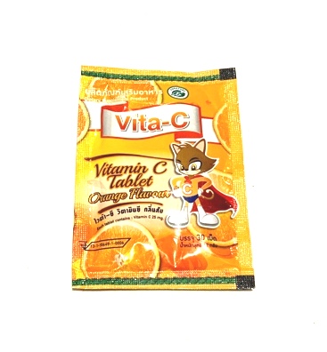 Тайские витамины для детей Апельсин Vita C 30 таблеток / Vita-C Vitamin С Orange 30 tablets