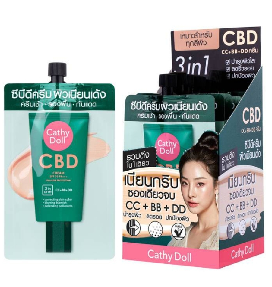 Тональный крем CBD SPF30 Cathy Doll, 6 мл / Cathy Doll CBD Cream SPF30 PA+++ 6ml