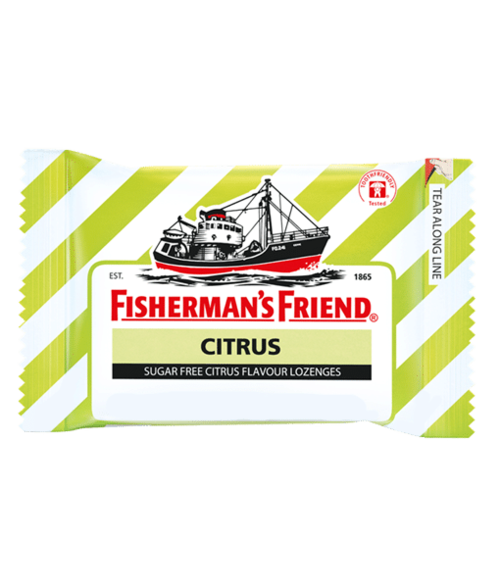 Пастилки Fishermans Friend со вкусом цитрусовых 25г / Fishermans Friend Citrus Flavour Lozenges 25g