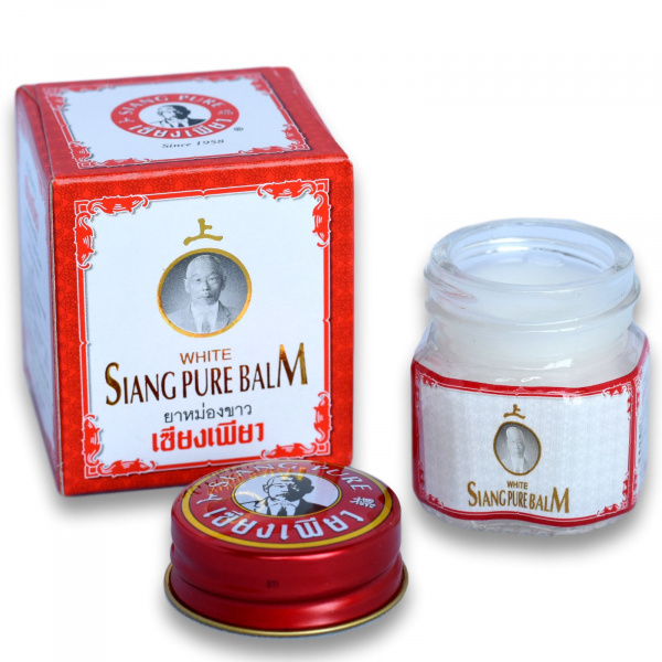 Бальзам тайский белый Siang Pure 12 гр / Siang Pure White Balm 12 g