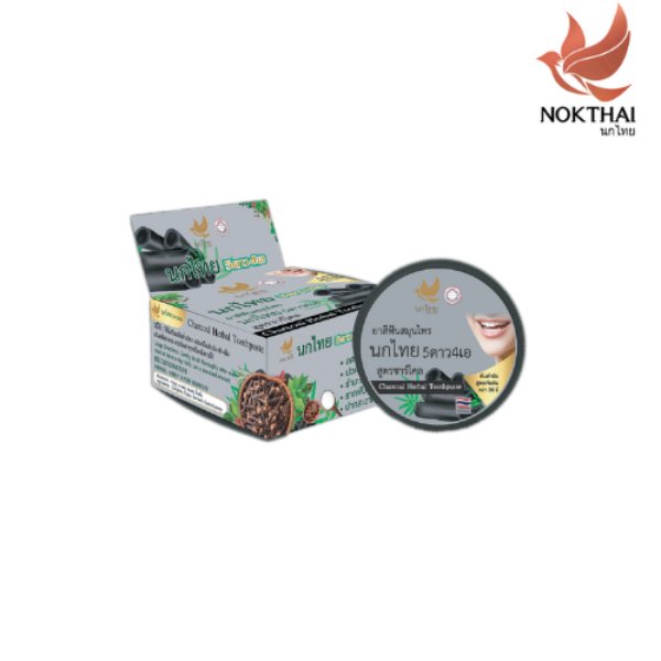 Nokthai 5 Star 5 Зубная паста с углем 25г / Nokthai 5 Star 5 A Charcoal Toothpaste 25g