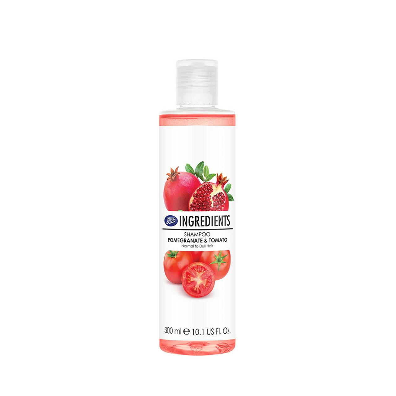 Boots Ingredients Шампунь Гранат и Помидор 300 мл / Boots Ingredients Shampoo Pomegranate & Tomato 300 ml