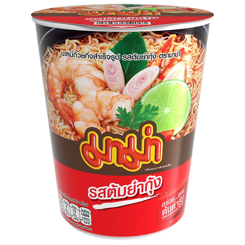 Лапша быстрого приготовления Mama Cup со вкусом Том Ям Кунг 60г / Mama Cup Instant Noodles Tom Yum Kung Flavour 60g